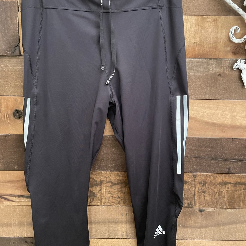 Adidas Black Running Pants with Logo